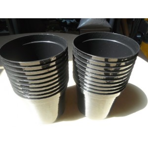 3 LITRE BLACK ROUND PLASTIC PLANT POT  - PRICED INDIVIDUALLY