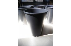 3 LITRE DEEP ROUND BLACK PLASTIC ROSE PLANT POT  - PRICED INDIVIDUALLY