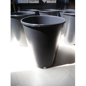 3 LITRE DEEP ROUND BLACK PLASTIC ROSE PLANT POT  - PRICED INDIVIDUALLY